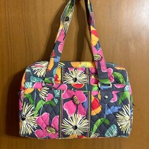 Vera Bradley Jazzy Blooms Double Handled Satchel Purse Bag‎